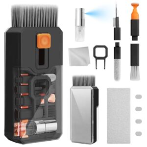Ordilend Keyboard Cleaning Kit Laptop Cleaner, All-in-One Computer Cleaning Brush Tool, Multi-Function PC Accessories Electronic Cleaner for iPad iPhone Pro Earbuds Camera Monitor with Patent, Black
