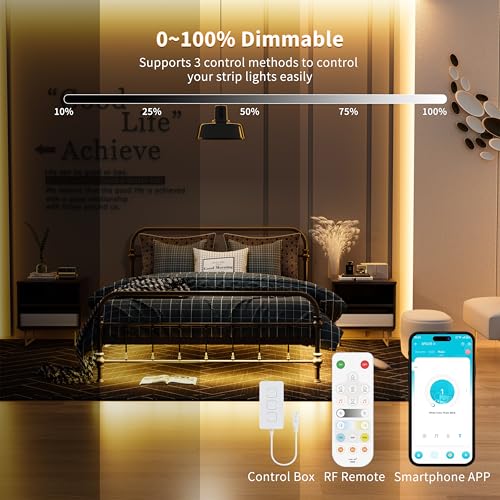 PAUTIX CCT Smart IC COB LED Strip Lights,UL Listed 15ft Addressable Super Bright 2700K-6500K Color Chasing,CRI 90+ Dimmable Tape Light,Work with Alexa/Google,for Cabinets,Home,Office Lighting Projects - Image 6