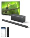 PHILIPS B6309 2.1 Channel Soundbar with Wireless Subwoofer,3D Surround Sound with DTS Virtual:X & Dolby Atmos,Easy Setup with Roku TV Readyâ„¢,APP or Remote Control,HDMI eARC,Slim Design,Dark Grey