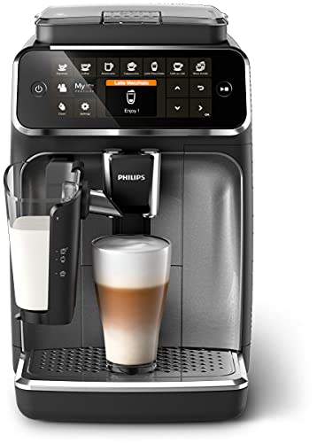 PHILIPS Kitchen Appliances 4300 Fully Automatic Espresso Machine with LatteGo, CR, EP4347/94, one size (Renewed)