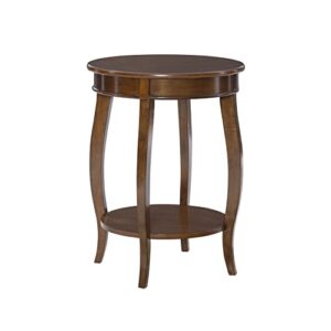 Powell Furniture Powell Hazelnut Round Shelf Table, 18″ L x 18″ W x 24″ H