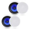 Pyle Home 2-Way In-Wall In-Ceiling Speaker System – Dual 8 Inch 300W Pair of Ceiling Wall Flush Mount Speakers w/ 1″ Silk Dome Tweeter, Adjustable Treble Control – For Home Theater Entertainment PIC8E
