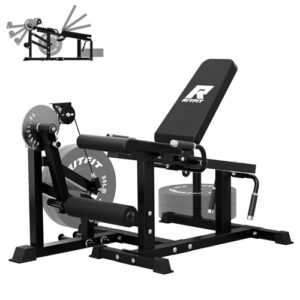 RITFIT Leg Extension and Curl Machine, 700LB Adjustable Leg Curl Machine, Seated Leg Extension and Lying Curl Machine for Home Gym, Leg Workout Equipment Compatible with 1” and 2” Weight Plates