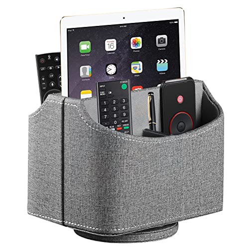 Remote Control Holder, Spinning Remotes Caddy Organizer for TV Accessories/ Controllers/ Office Supplies/ Phones, Bedside Table Desk Organizers and Decorations for Living Room, Desktop Storage Box