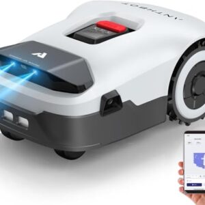 Robot Lawn Mower NO Wire – 0.22 Acre, Full Band RTK+4-Eye Vision Robotic Lawnmower, Automatic Mapping, 20 Multi-Zone Management, Accurate Obstacle Avoidance, Intelligent Path Planning, APP Control