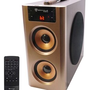 Rockville RHB70 Home Theater Compact Powered Speaker System, Bluetooth/USB/FM, 4″ Subwoofer, 2 Full-Range Drivers, Perfect for Home Entertainment and Office Audio