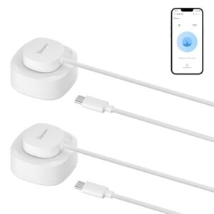 SONOFF SNZB-05P Zigbee Water Leak Sensor with Detection Cable for Alarm System and Smart Home Automation, Wireless Mini Flood Detector for Kitchen Bathroom Basement 2Pack