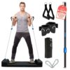 SQUATZ Apollo Board Mini: 150lb Resistance Smart Cable Machine, Functional Trainer for Full Body Workouts, Full Body Strength, Digital Home Gym Equipment with Free App Includes Accessories, Blue