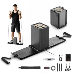 SR3 Pro Smart Home Gym Equipment ,Max 180lbs Resistance Portable Full Body Workout Cable Machine with Ambient Light,at Home Gym | All in One Gym for Travel | Foldable Gym & Home Exercise Equipment