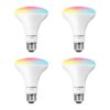 SYLVANIA Wifi LED Smart Light Bulb, 65W Equivalent Full Color and Tunable White BR30, Dimmable, Compatible with Alexa and Google Home Only – 4 Count (Pack of 1) (75688)