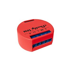 Shelly 1 PM Relay Switch, WiFi Smart Home Automation, Compatible with Alexa & Google Home, iOS Android App, No Hub Required, Wireless Light Switch, Smart Appliances Gadgets, UL