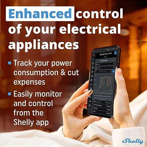 Shelly Plus 1PM | WiFi Smart Relay Switch with Power Metering | Home Automation | Bluetooth Gateway | Compatible with Alexa & Google Home | iOS Android App | No Hub | Wireless Lighting Control - Image 5
