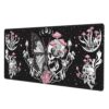 Skull Hippie Mushroom Moth Moon Gaming Mouse Pad XL, Large Extended Mousepad Desk Pad, Long Nonslip Rubber Mice Mats Stitched Edges Playmat for Office Home Gamer, 31.5×11.8 Inch