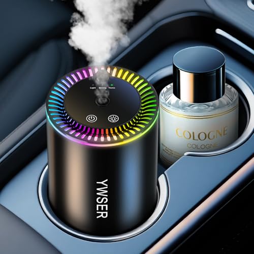 Smart Car Air Freshener, Car Air Freshener Diffuser with Starry Sky Projection and 50ml Cologne Perfume, Auto On/Off Intelligent, 3 Mode Adjustable Rechargeable Aroma Diffuser