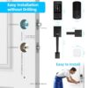 Smart Door Lock with Handle, Miuedo Keyless Entry Lock Deadbolt Handle Set, Inclued WiFi Gateway Smart Deadbolt for Front, Fingerprint, Keypad Code, App Control, Voice Control(Black) - Image 6