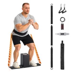 Smart Home Gym Equipment, Portable Adjustable Resistance Cable Machine with Ambient Light, All-in-One Full Body Strength Trainer for Arms Legs Core, Home Workout