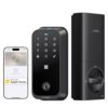 Smart Lock HK01, Keyless Entry Door Lock with Apple Home Key, Fingerprint Deadbolt, Supports Apple Homekit, Safety Lock for Front Door, Easy Installation, Auto-Locking