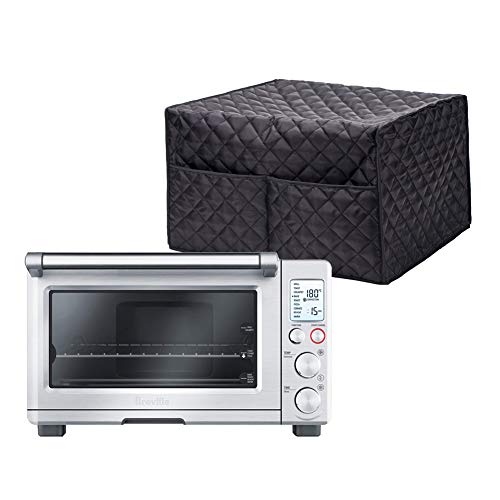 Smart Oven Cover, ConvectionToaster Oven Cover, Diamond Collection Kitchen Appliance Case With Two Big Pockets,Provide Yeal Around Protection For Your Appliance (Black)