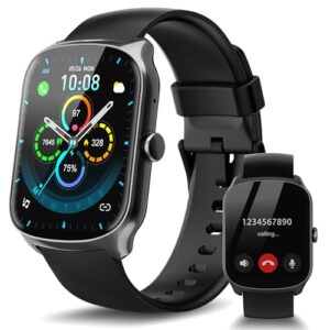 Smart Watch for Men Women, 1.95” HD Curved Screen Smartwatch(Answer/Make Call), Fitness Tracker with 112 Sport Modes, IP68 Waterproof Fitness Watch with Heart Rate/Sleep Monitor/Pedometer/Calories
