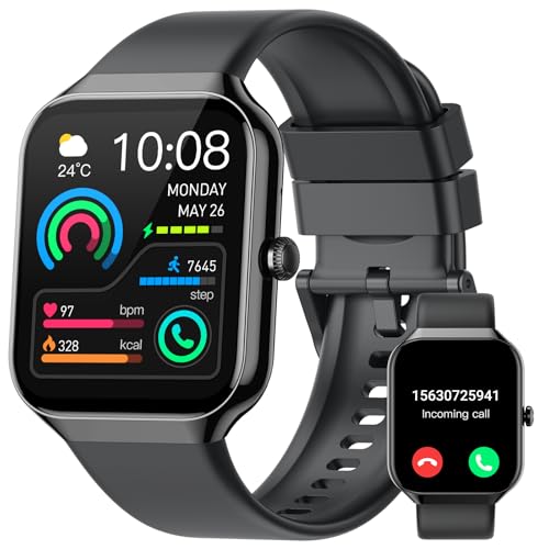 Smart Watch for Men Women, 1.96″HD 2025 New Smartwatches (Answer/Make Call) with Heart Rate/Sleep Monitor/Pedometer, Fitness Tracker Watch 113+ Sport Mode IP68 Waterproof Step Counter for Android iOS