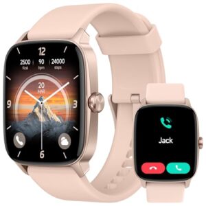 Smart Watch for Men Women, Bluetooth Calling, AI Built-in, IP68 Waterproof, Fitness Tracker, Sleep Monitoring, 1.85” DIY Dial, 100+ Sports Modes, 7 Days Battery, Compatible with Android & iPhones