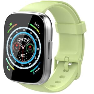 Smart Watch for Men Women(Answer/Make Calls), 1.95″ HD Touch Screen Fitness Watch with Sleep Heart Rate Monitor, 110+ Sports Modes, IP68 Waterproof Activity Trackers Compatible Android iOS,Grass Green