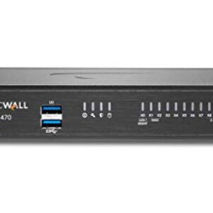 Sonicwall TZ470 Network Security Appliance (02-SSC-2829) | Next-Generation Firewall | Zero-Touch Deployment | 8X 1GbE Ports, 2X 2.5GbE Ports