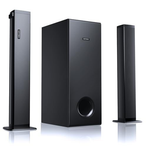 Sound Bar for Smart TV 2.1CH 190W Peak Power Soundbar with Subwoofer Detachable 2-in-1 BT 5.4 Surround Sound System 12L Deep Bass for PC Game with HD-ARC/Opt/USB/AUX Home Theater
