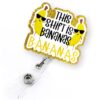 This Shift is Bananas Badge Reel Retractable for Nurse Nursing RN CNA Medical Worker & Office Staff, Funny Nurse Badge Accessories, Bananas ID Badge Holder with Alligator Clip & 24” Durable Nylon Cord