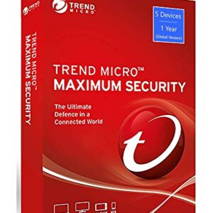 Trend Micro Maximum Security – Global Version (Windows/Mac/Android/iOS) – 5 User 1 Year (Email Delivery in 24 Hours – No CD)