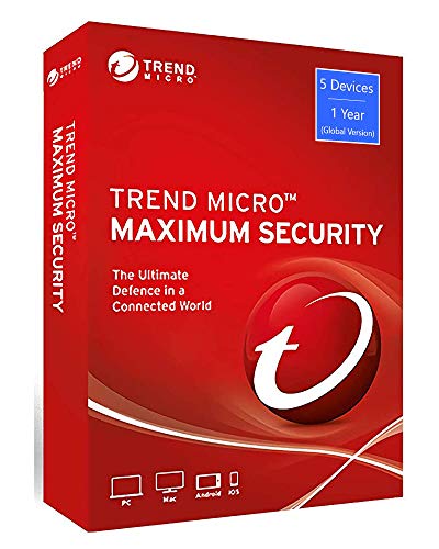 Trend Micro Maximum Security – Global Version (Windows/Mac/Android/iOS) – 5 User 1 Year (Email Delivery in 24 Hours – No CD)