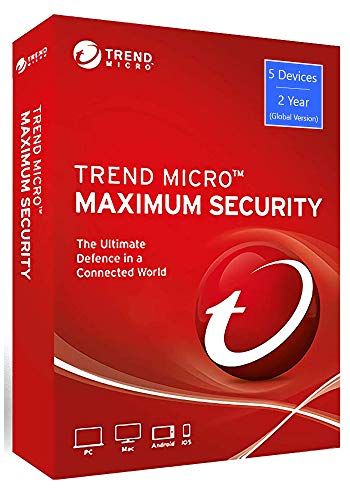 Trend Micro Maximum Security – Global Version (Windows/Mac/Android/iOS) – 5 User 2 Year (Email Delivery in 24 Hours – No CD)