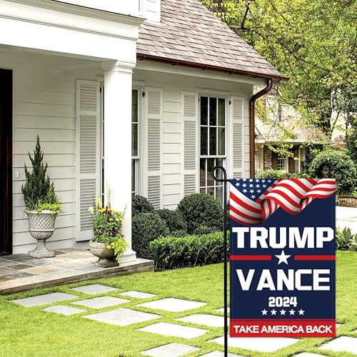 Trump Vance 2024 Garden Flag 12x18 Inch Double Sided Trump Vance Flags with Vivid Color for Yard Lawn Garden Decor, Home Decorative Flags Banner for House Sign Outside Decorations - Image 4
