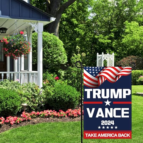 Trump Vance 2024 Garden Flag 12x18 Inch Double Sided Trump Vance Flags with Vivid Color for Yard Lawn Garden Decor, Home Decorative Flags Banner for House Sign Outside Decorations - Image 6