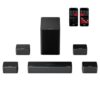 ULTIMEA 7.1 Surround Sound System for TV with Dolby Atmos, 460W Sound Bar for TV with 6.5″ Subwoofer, APP Control, 4 Wired Surround Speakers, Home Theater Sound System, Poseidon D80 (2025 Upgrade)