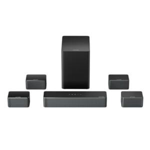 ULTIMEA 7.1ch Soundbar with Wireless Subwoofer, Virtual Surround Sound System for TV, App Control, 410W Peak Power, Sound bar for TV, 4 Wired Surround Speakers, Home Theater Sound System Poseidon D70