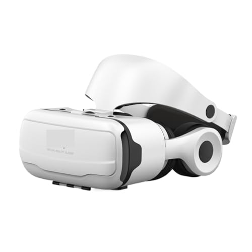 Virtual Reality VR Glasses 3D Headset Viar Device Smart Helmet Lenses Goggle for Mobile Phone Cell Smartphone Headphone (Color : with Box 9156 Remote)
