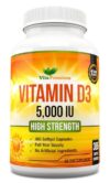Vitamin D3 5000 IU, 365 Easy-Swallow Softgels, High Strength Vitamin D 5000 IU Supplement – Full Year Supply