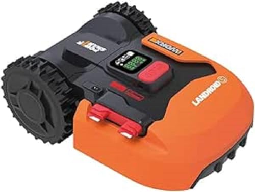 WORX Landroid S WR184E Robotic Lawnmower for Gardens up to 400 m² – 35% Tilt – with WLAN Connection and Floating Cutting Deck – App Control – Multi-Zone Programming – AIA Intelligent Navigation