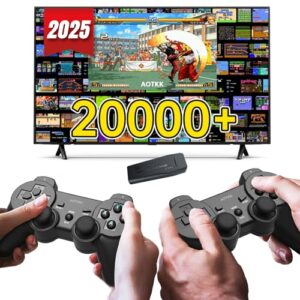 Wireless Retro Game Console 4K – Plug & Play TV Game Stick with 20,000+ Classics, 64GB Storage & Dual 2.4GHz Controllers, Consola de Videojuegos Retro HDMI (Black)
