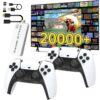 Wireless Retro Game Console, Retro Game Stick with Built-in 23 Emulators, 64GB,20,000+ Games, 4k Hdmi Output, and 2.4GHz Wireless Controller, Plug and Retro Play Video Games for TV(White)