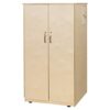 Wood Designs Mobile Storage Cabinet for Daycare and Classroom with Hidden Compartment for Valuables, Fully Assembled, Lockable Wooden Rolling Cabinet, 60″ H x 31″ L x 26″ W (Pack of 2)