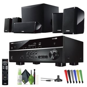 Yamaha Audio YHT-4950U 4K Ultra HD 5.1-Channel Home Theater System with 8″ 50W RMS Powered Subwoofer Speakers, AV Receiver, True Surround Sound with Bluetooth Music Streaming (Black)