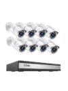 ZOSI 1080p 16 Channel Security Camera System, AI Human Vehicle Detect, H.265+ 16CH Hybrid DVR, 8 x 1080p CCTV Bullet Camera Outdoor Indoor, 120ft Night Vision , 105°Wide Angle, Remote Access (NO HDD)