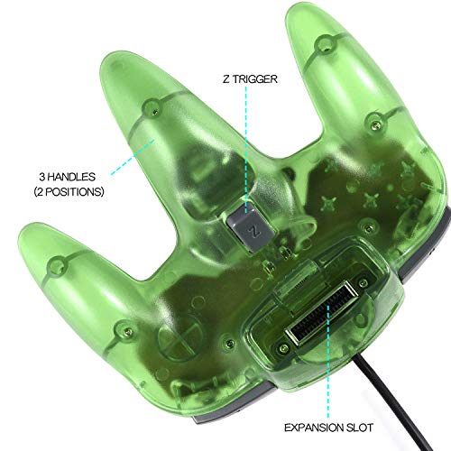 miadore 2 Packs Classic 64 Wired Controller Joystick for N64 Video Game System N64 Console (Jungle Green and Orange) - Image 4