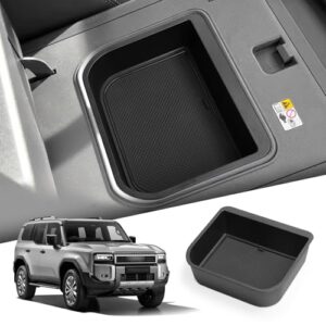 smabee Center Console Cool Box Organizer for Toyota Land Cruiser Prado 250/ Lexus GX 550 2024 2025 Armrest Storage Box ABS Insert Tray Accessories (Only Fit Cool Box) Black