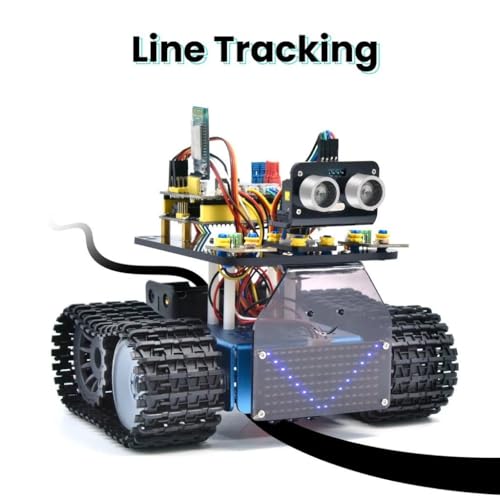 DIY Mini Smart Tank Robot v3.0 - programmable stem Toy car kit, Compatible with arduino & mixly - Image 4