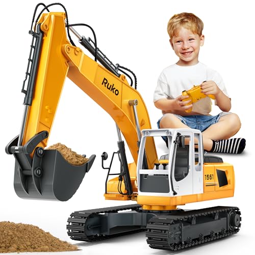 Ruko 1561 RC Excavator Toys for Boys and 1088 Smart Gold Robot - Image 3