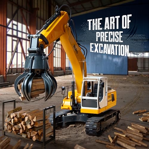 Ruko 1561 RC Excavator Toys for Boys and 1088 Smart Gold Robot - Image 5