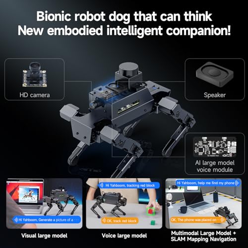 Yahboom Smart Robot Dog Raspberry Pi Adults AI Python Programmable 12 Joints Bionic Mechanical Dog Face Color Recognition OpenCV (S1 Without Pi) - Image 3